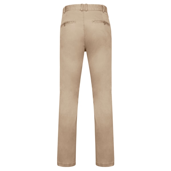 Front Row Herr Chino Stretchbyxor i Bomullsblandning 34L Stone Stone 34L