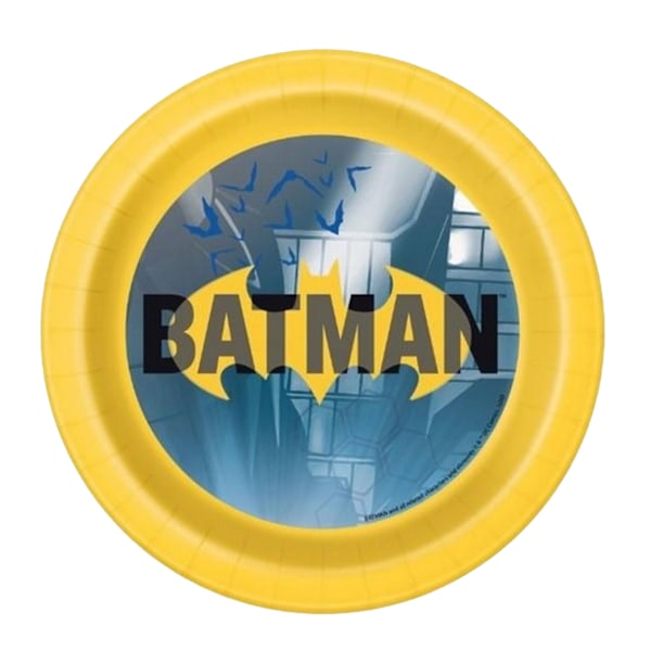 Batman engångstallrikar (8-pack) One Size Gul/Grå Yellow/Grey One Size