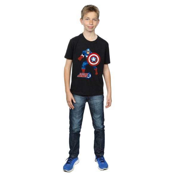 Captain America Boys The First Avenger T-shirt 5-6 år Svart Black 5-6 Years