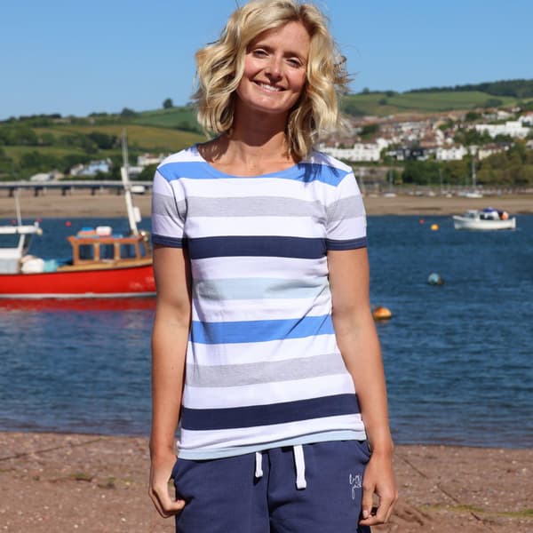 Lazy Jacks Dam/Dam Multi Stripe Breton Topp XL Blå Blue XL