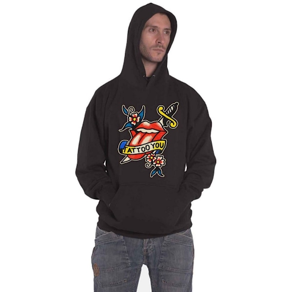 The Rolling Stones Unisex Adult Tattoo You Lick Hoodie M Svart Black M