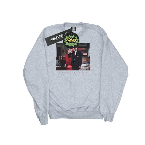 DC Comics Dam/Damer Batman TV-serie Bruce & Dick Foto Sweatshirt XL Sports Grey Sports Grey XL