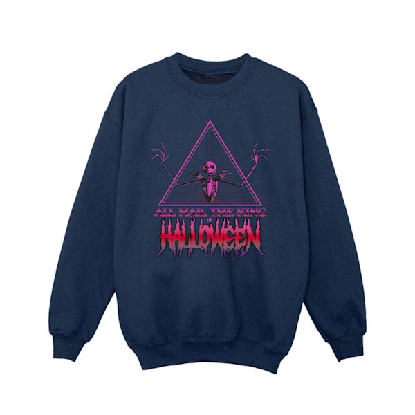 Disney Girls The Nightmare Before Christmas Halloween King Sweatshirt Navy Blue 7-8 Years