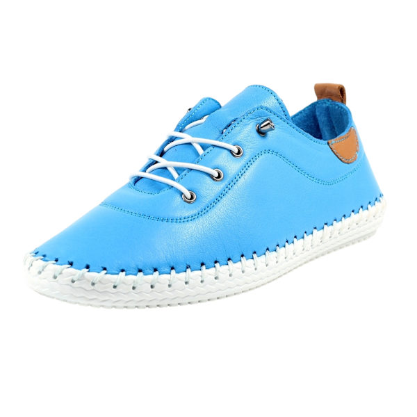 Lunar Dam/Dam St Ives Läder Plimsolls 4 UK Hallon Raspberry 4 UK