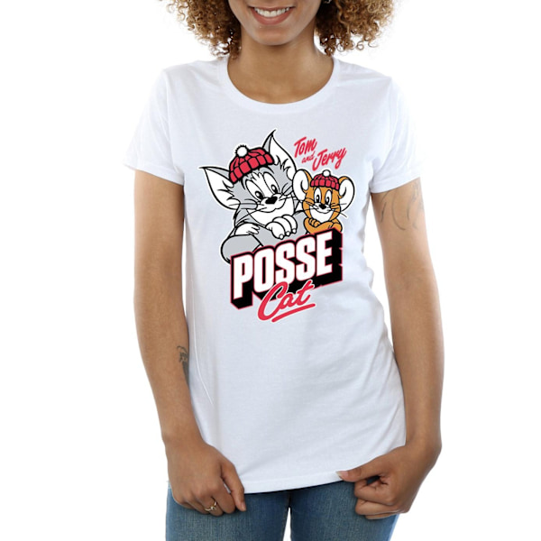 Tom And Jerry Dam/Dam Posse Cat Bomull T-shirt XXL Vit White XXL