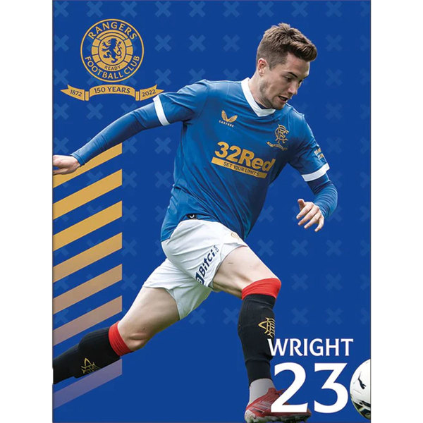 Rangers FC Wright Print 40cm x 30cm Blå/Gul Blue/Yellow 40cm x 30cm