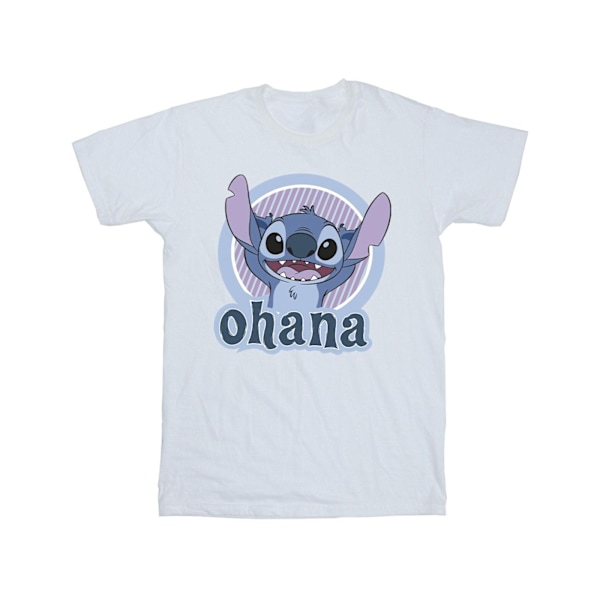 Disney Boys Lilo And Stitch Ohana Circle T-Shirt 5-6 år Vit White 5-6 Years