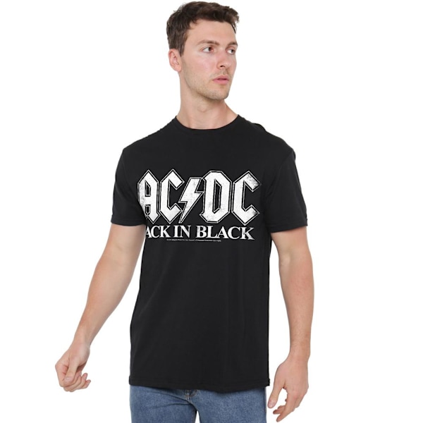 AC/DC Herr Back In Black T-Shirt 4XL Svart Black 4XL