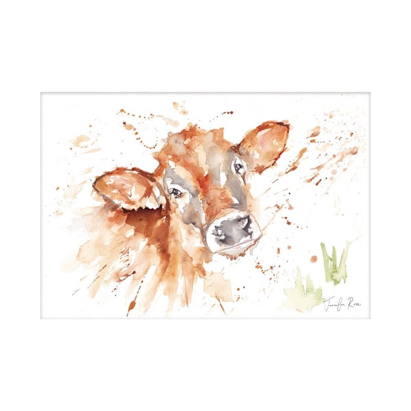 Jennifer Rose Cuteness Kalvtryck 40cm x 30cm Brun Brown 40cm x 30cm