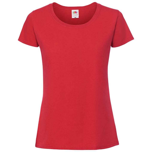 Fruit Of The Loom Dam/Damer Iconic Ringspun Bomull T-shirt Red XXL