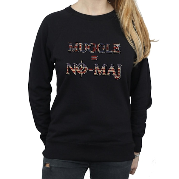 Fantastiska vidunder Kvinnor/Damer Ingen Muggle Ingen Maj Sweatshirt S Svart Black S