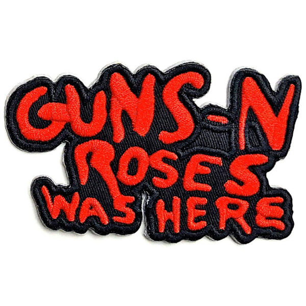 Guns N Roses Was Here Vävda utklippta strykjärnsmärke One Size Röd/ Red/Black One Size