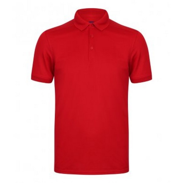 Henbury Stretch Microfine Pique Polo Shirt för män XXL Röd Red XXL