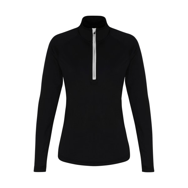 TriDri Dam/Dam Långärmad Performance Quarter Zip Top S Black/White S