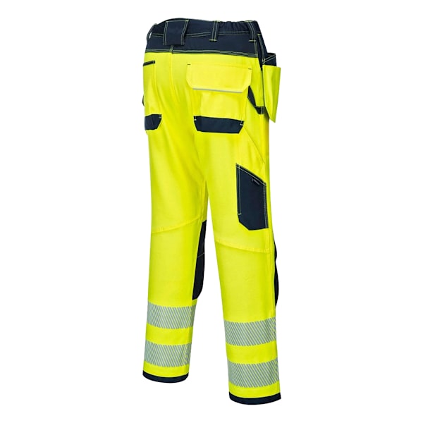 Portwest Herr PW3 Hi-Vis Byxor 42R Gul/Svart Yellow/Black 42R