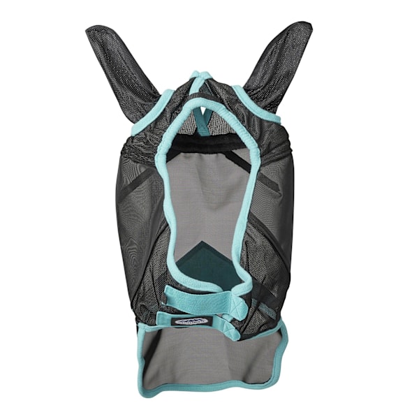 Weatherbeeta Comfitec Deluxe Fint Nät Hästflughuva Med Öron Black/Turquoise Cob