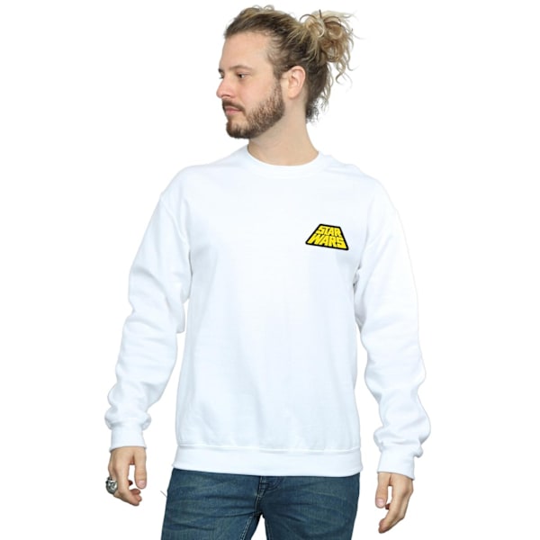 Star Wars Herr Sweatshirt med japanska tecken 4XL Vit White 4XL