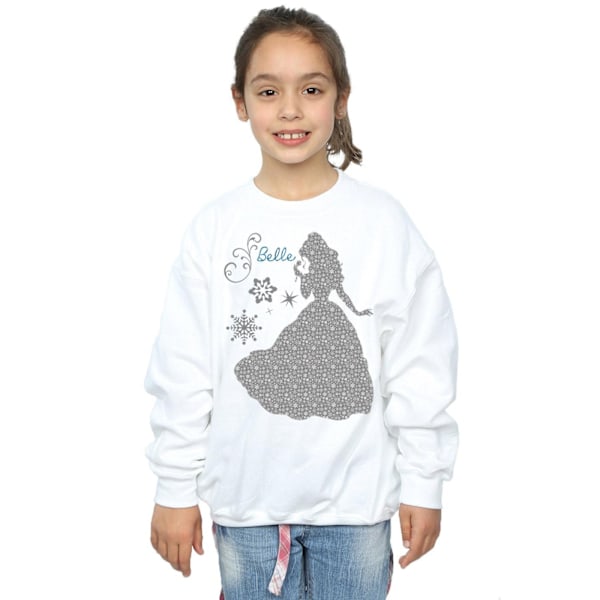 Disney Princess Girls Belle Jul Silhouette Sweatshirt 12- White 12-13 Years