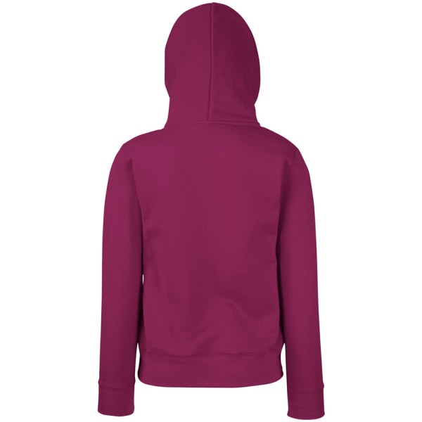 Fruit Of The Loom Damer Lady Fit Hooded Sweatshirt / Hoodie 2X Burgundy 2XL