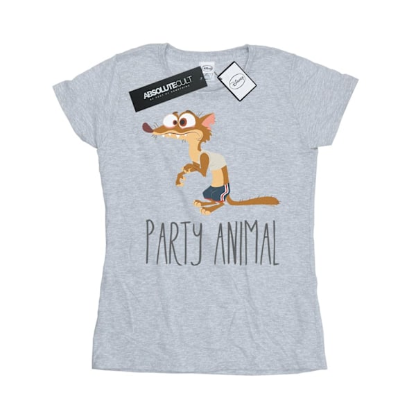 Disney Dam/Kvinnor Zootropolis Party Animal Bomull T-shirt XL Heather Grey XL