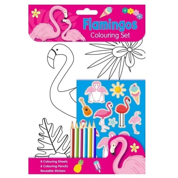 Alligator Flamingo Färgset En Storlek Flerfärgad Multicoloured One Size