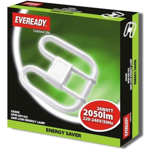 Eveready 28W 4-stifts 2D energisparlampa One Size Vit White One Size