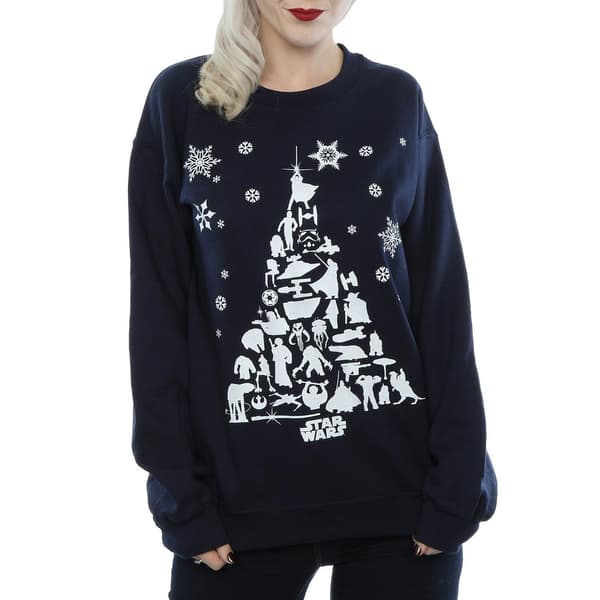 Star Wars Dam/Dam Julgran Tröja L Mörkblå Deep Navy L