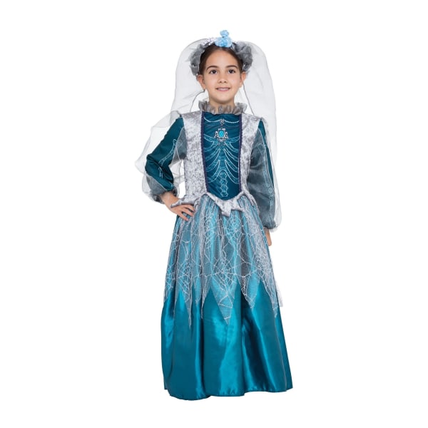Bristol Novelty Childrens/Girls Skeleton Queen Costume L Blå Blue L