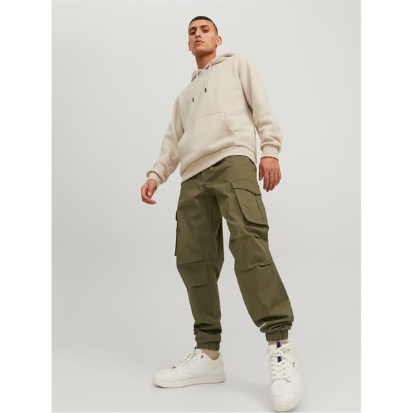 Jack And Jones Herr Enfärgade Cargobyxor S Olive Night Olive Night S