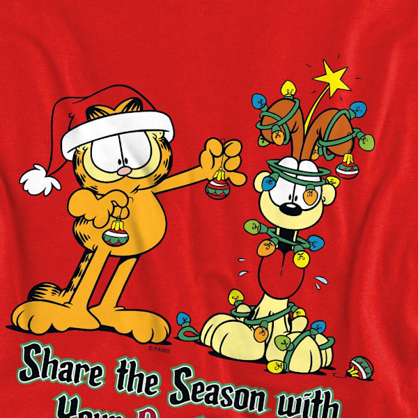 Garfield Unisex Vuxen Dela Säsongen Sweatshirt S Röd Red S