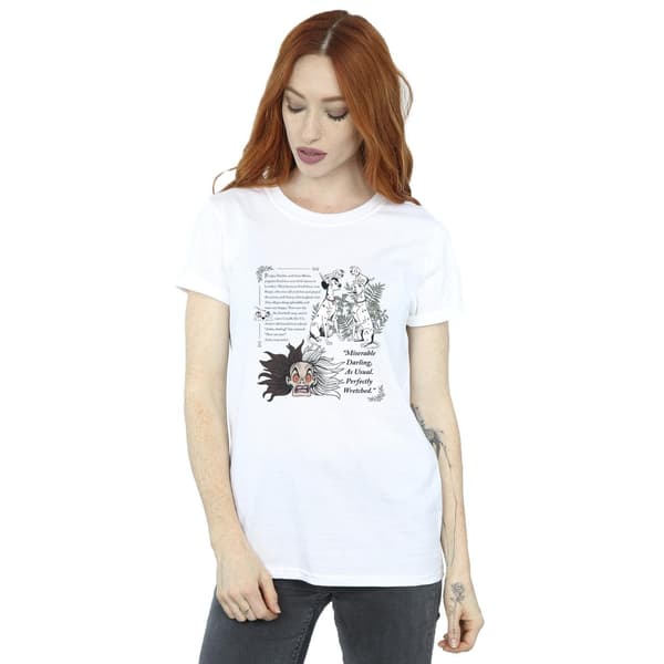 Disney Dam 101 Dalmatiner Miserable Darling Bomulls Bo White XXL