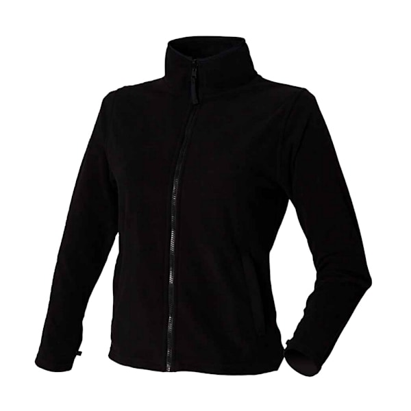 Henbury Damjacka i Microfleece för Dam/Kvinna 14 UK Svart Black 14 UK