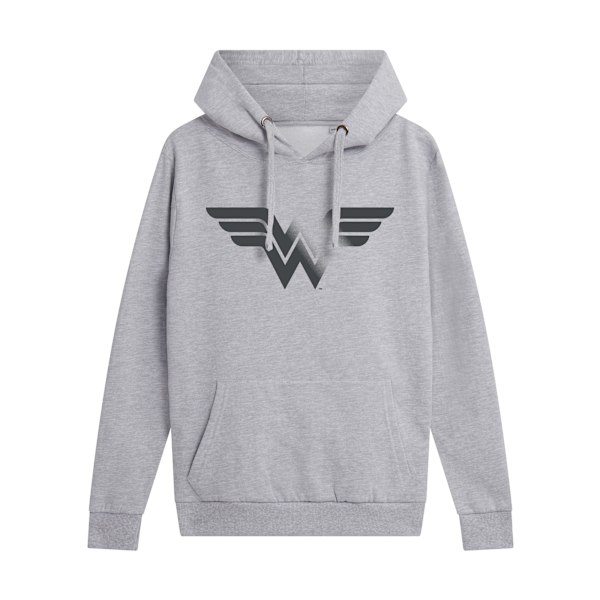 Wonder Woman Dam/Kvinnor Logo Hoodie M Heather Grey Heather Grey M