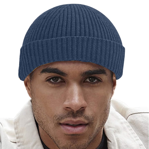 Beechfield Engineered Knit Ribbed Beanie One Size Steel Blue Steel Blue One Size