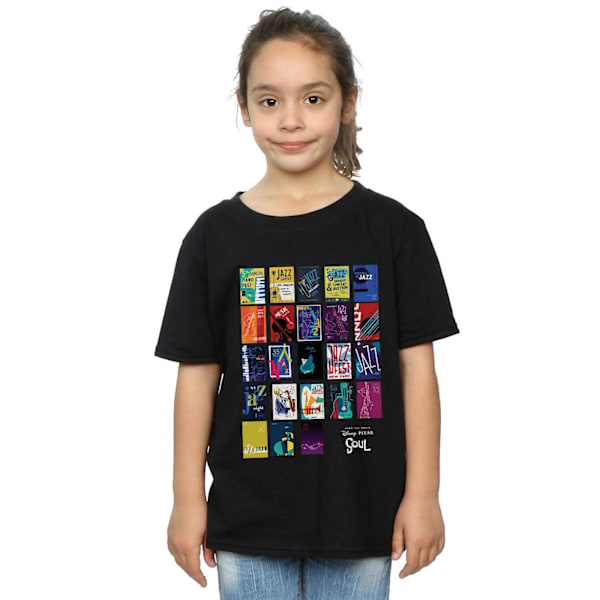 Disney Girls Soul Jazz Poster Wall Bomull T-shirt 12-13 år B Black 12-13 Years