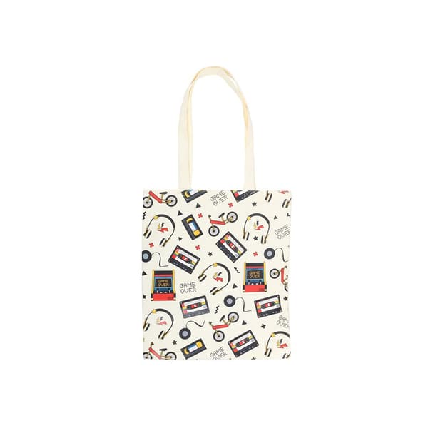 Something Different 80-tals retrotryck tygväska i polybomull, en storlek Off White/Multicoloured One Size