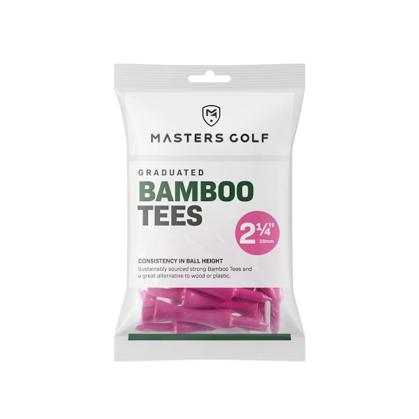 Masters Bamboo Graduated Golf Tees (20-pack) 57mm Rosa Pink 57mm