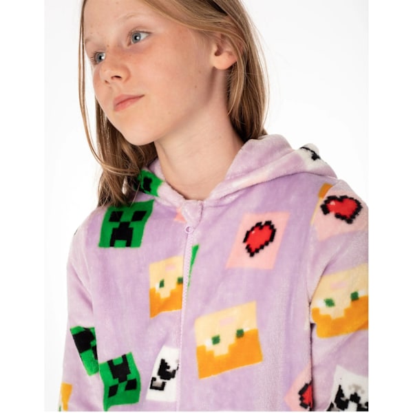 Minecraft Girls All-Over Print Pyjamas 13-14 år Pastell Lila Pastel Purple 13-14 Years