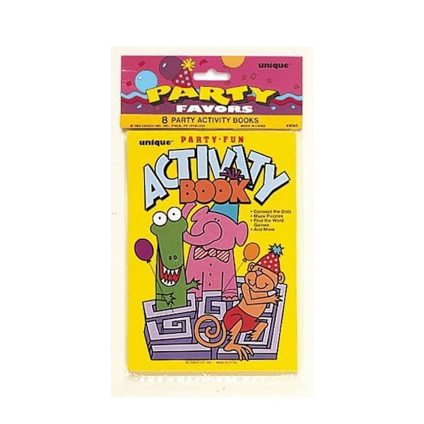 Unik fest aktivitetsbok (8-pack) En storlek Flerfärgad Multicoloured One Size