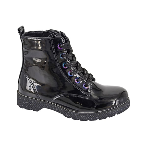 Cipriata Adria Glittriga Ankelboots med Sidoficklås för Flickor Storlek 10 UK Barn Svart Black 10 UK Child