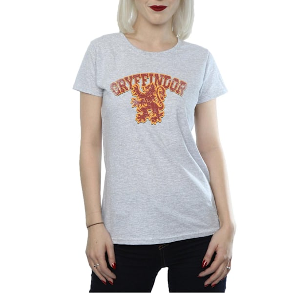 Harry Potter Dam/Kvinnor Gryffindor Sport Emblem Bomull T-shirt Sports Grey M