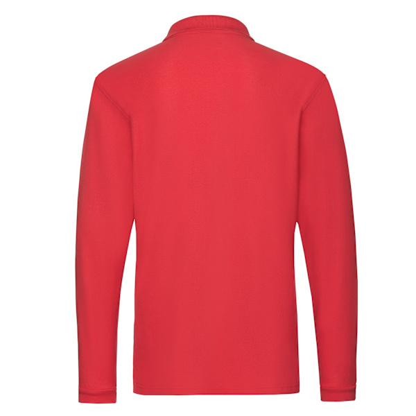 Fruit of the Loom Premium Pique Långärmad Poloskjorta L Red L
