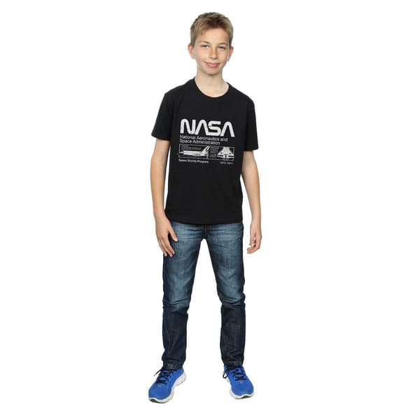 NASA Boys Classic Space Shuttle T-Shirt 5-6 år Svart Black 5-6 Years