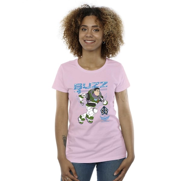 Disney Womens/Ladies Lightyear Buzz Run To Action Bomull T-Shir Baby Pink M