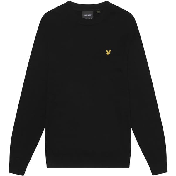 Lyle & Scott Herrtröja Stickad Rundhals M Jet Black Jet Black M