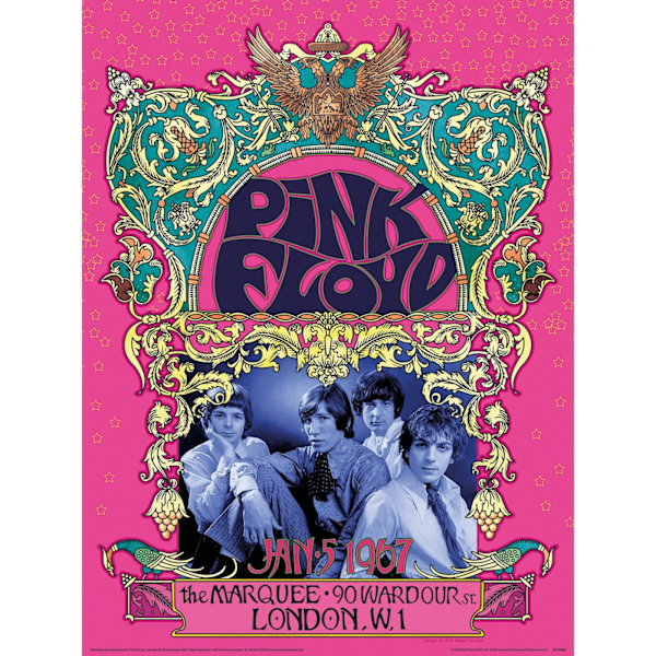 Pink Floyd ´67 Inramad Poster 40cm x 30cm Flerfärgad Multicoloured 40cm x 30cm