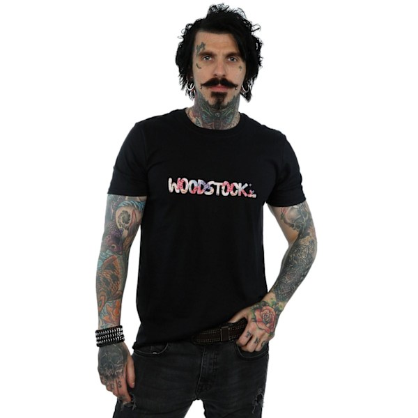 Woodstock Mens Logo Floral T-Shirt 3XL Svart Black 3XL