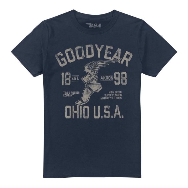 Goodyear Mens Ohio USA T-tröja M Marinblå Navy M