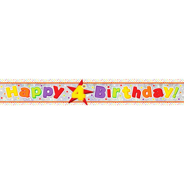 Amscan Holografisk Foliebanner Just Married Multifärgad Multicoloured Just Married