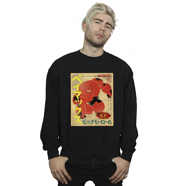 Disney Herr Big Hero 6 Baymax Baymax Tidnings-tröja 4XL B Black 4XL